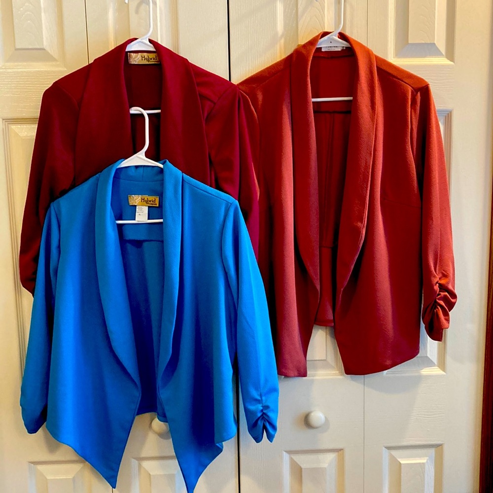 Like New 3 Women’s Open Front 3/4 Sleeve Cardigans  Xlarge